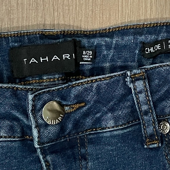 Tahari Chloe Fit Solution Skinny Blue Jeans Denim 27” inseam 8/29 - Picture 3 of 7